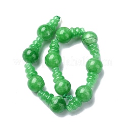 Natural Jade 3-Hole Guru Bead Strands&nbsp;G-K149-44