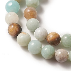 Natural Flower Amazonite Beads Strands&nbsp;G-YW0001-25
