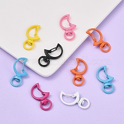 Spray Painted Alloy Swivel Snap Hooks Clasps&nbsp;X-PALLOY-T080-13-NR