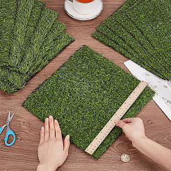 12Pcs Square Plastic Artificial Moss&nbsp;DJEW-FG0001-43