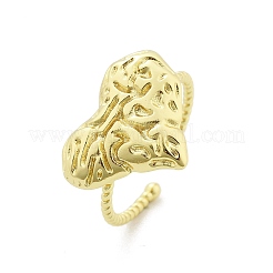 Heart Brass Cuff Rings for Women&nbsp;RJEW-C123-09G