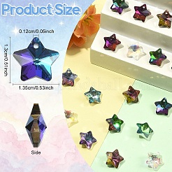 80Pcs 8 Colors Electroplate Glass Charms&nbsp;GLAA-YW0005-66