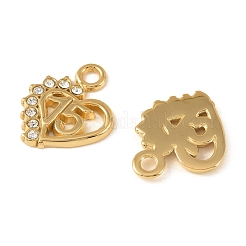 304 Stainless Steel Rhinestone Pendants&nbsp;STAS-L314-03G