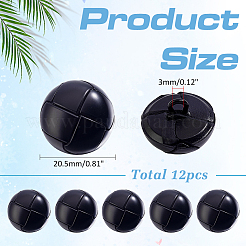 12Pcs Cowhide Shank Buttons&nbsp;BUTT-ME0001-41A