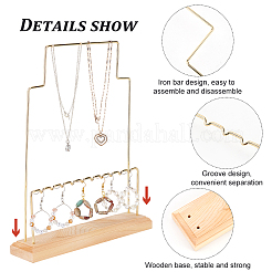 Iron Multi-Tier Earring Display Organizer Holder&nbsp;EDIS-WH0035-05LG