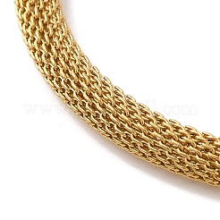 Ion Plating(IP) 304 Stainless Steel Mesh Chain Bracelets&nbsp;BJEW-L673-025G