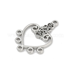 304ステンレスシャンデリア部品リンク  ハート  ステンレス鋼色  30.5x21.5x2mm  穴：1.6mmと1.8mm&nbsp;STAS-Q350-16P