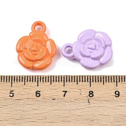 オペークアクリルパーツ  花  ミックスカラー  19.5x15.5x6mm  穴：3mm&nbsp;MACR-C039-02