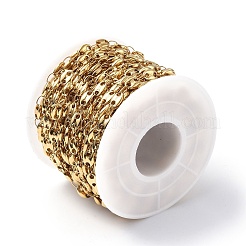 Ion Plating(IP) 304 Stainless Steel Coffee Bean Link Chains&nbsp;CHS-E010-01G