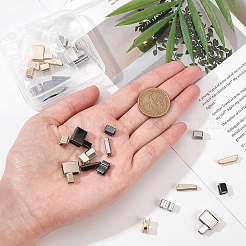 服装アクセサリー  鉄ジッパー修理ジッパーストッパーとプラグ  ジッパー修理用  ミックスカラー  17x13x6.5mm  6セット/箱&nbsp;IFIN-BC0001-13