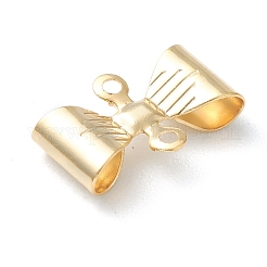 304ステンレススチールリンクコネクター  蝶結び  ゴールドカラー  11.5x7.5x3mm  穴：1mm&nbsp;STAS-H149-34G