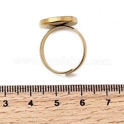 304ステンレススチールカフリング  ツリー  女性用エナメル入り  イオンプレーティング（ip）  ディープスカイブルー  内径：17mm&nbsp;RJEW-A077-03G-01