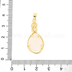 Brass Micro Pave Cubic Zirconia Pendants&nbsp;KK-F894-02G