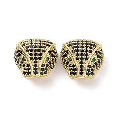 Brass Micro Pave Cubic Zirconia Beads&nbsp;KK-G444-01G
