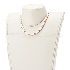 Polymer Clay Heishi Beaded Necklaces&nbsp;NJEW-JN03504-04