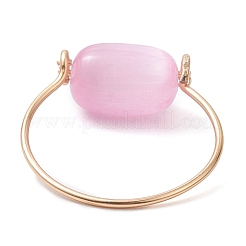 ドラム天然セレナイト指輪  女性用銅線指輪  ミックスカラー  内径：20mm&nbsp;RJEW-JR00797