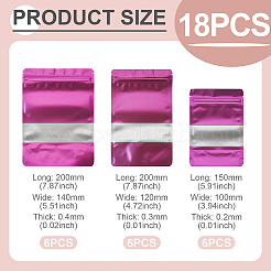 18Pcs 3 Styles PE Resealable Bags with Window&nbsp;OPP-TAD0001-01E