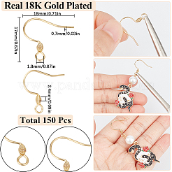150Pcs 304 Stainless Steel Earring Hooks&nbsp;STAS-SC0008-25