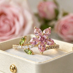 Alloy Rhinestone Finger Rings for Women&nbsp;WG2F5C3-01