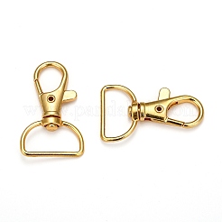 Zinc Alloy Swivel D Rings Lobster Claw Clasps&nbsp;E341-8-G