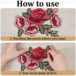 8Pcs 4 Styles Computerized Embroidery Cloth Sew on Patches&nbsp;PATC-CY0001-47