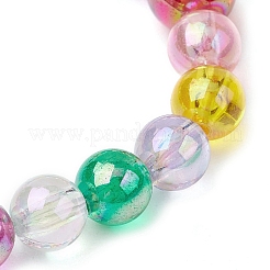 子供用ラウンドアクリルビーズストレッチブレスレット  カラフル  内径：1-3/4~2インチ（4.5~5cm）  1個/スタイル&nbsp;BJEW-JB11558-04