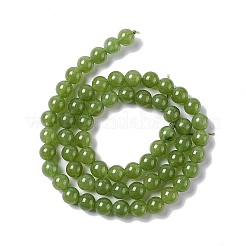 天然石ホワイトジェイドビーズ連売り  染め  ラウンド  ライムグリーン  6.5mm  穴：1mm  約62個/連  15.16''（38.5センチメートル）&nbsp;G-I334-06A