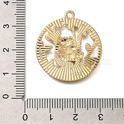 ラックメッキパンダテーマ合金エナメルペンダント  ゴールドカラー  フラットラウンド  29.5x26.5x2mm  穴：1.8mm&nbsp;ENAM-S021-08G-E