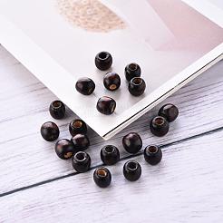 Coconut Brown Barrel Natural Wood Beads&nbsp;X-WOOD-S030-08-LF
