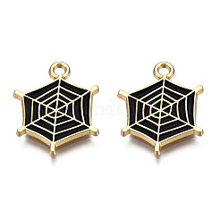 Light Gold Plated Alloy Pendants&nbsp;X-ENAM-T009-14A