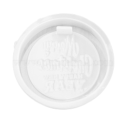 DIYペンダントシリコンモールド  レジン型  UVレジン用  エポキシ樹脂工芸品作り  ホワイト  ラウンド  69x11.5mm  穴：11.5x2mm&nbsp;SIL-M015-02B