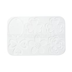 Easter Egg & Shamrock & Flower Connector Charms Silicone Molds&nbsp;X-DIY-L065-01