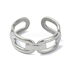 304ステンレススチールカフリング  ステンレス鋼色  調整可能  7mm&nbsp;RJEW-M019-20P