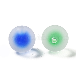 UV Plating Iridescent Frosted Acrylic Beads&nbsp;MACR-D032-07B