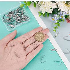 80Pcs 316 Surgical Stainless Steel Earring Hooks&nbsp;STAS-SC0005-65