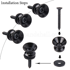 Alloy Guitar Strap Button Tail Nails for Acoustic and Folk Instruments&nbsp;FIND-WH20009-67EB