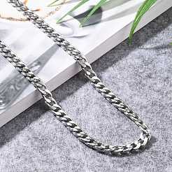 Non-Tarnish Men's 304 Stainless Steel Cuban Link Chain Necklaces&nbsp;NJEW-JN03170-02