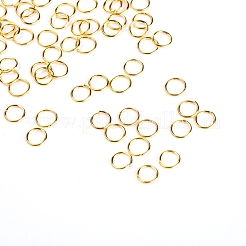 鉄オープン丸カン  ラウンド  ゴールドカラー  8x1mm  18ゲージ  内径：6mm  200~230個/セット&nbsp;IFIN-WH0058-13E-G