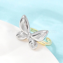 Brass Adjustable Open Cuff Rings for Women&nbsp;RJEW-Q030-03GP