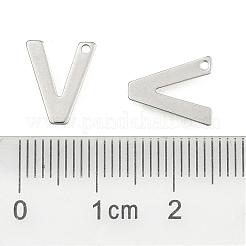 Tarnish Resistant 304 Stainless Steel Letter Charms&nbsp;LS-STAS-O072-V