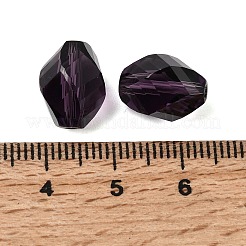 K9ガラス  模造オーストリアクリスタルビーズ  グレードAAA  多面カット  双円錐形  ダークスレートブルー  10x13mm  穴：0.9~1mm&nbsp;SWAR-F077-13x10mm-26