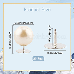 20Pcs ABS Plastic Pearl No Sewing Buttons&nbsp;BUTT-CY0001-22C