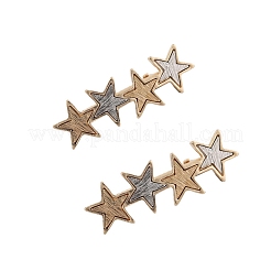 スター合金ワニ口ヘアクリップ  ゴールドカラー  52x15mm&nbsp;PW-WGF5488-01