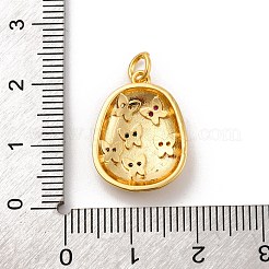 Brass Micro Pave Cubic Zirconia Pendants&nbsp;KK-U033-17G