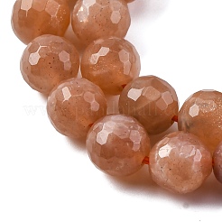 Natural Peach Moonstone Beads Strands&nbsp;X-G-J403-04A-8mm