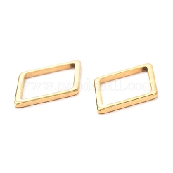 201 ステンレススチールリンクリング  菱形  ゴールドカラー  15.5x10x1mm&nbsp;LS-STAS-C030-10A-G
