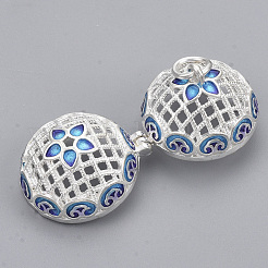 Rack Plating Brass Cage Pendants&nbsp;KK-T053-02S