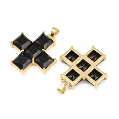 Brass Micro Pave Cubic Zirconia Pendants&nbsp;KK-Z146-03G-03