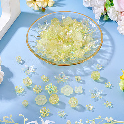 130Pcs 8 Styles Plating Acrylic Beads&nbsp;OACR-TA0004-51A
