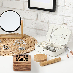 Hollow Wood Medal Storage Magnetic Boxes&nbsp;CON-WH0088-93C-01